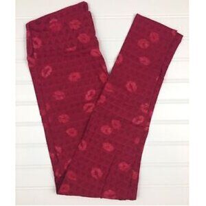 ♥️ NWT LulaRoe OS Leggings Kiss Lips Valentine Day Love Wedding Women One Size